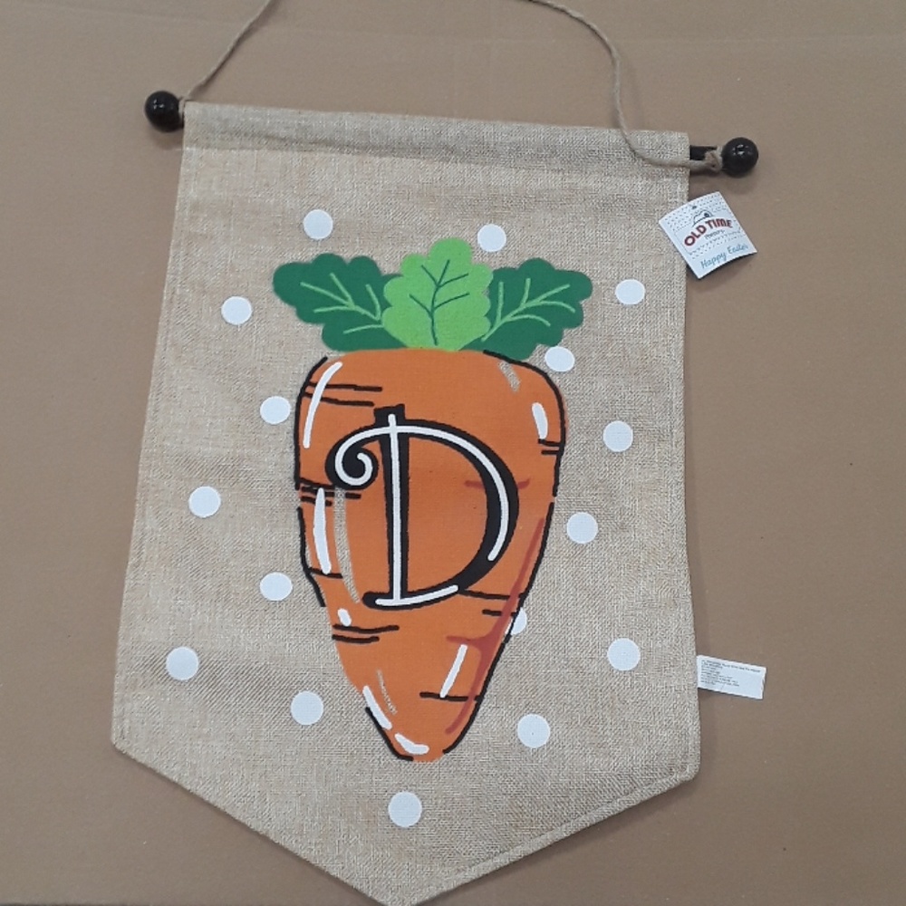 "D" Monogram Spring Easter Hanging Banner NEW